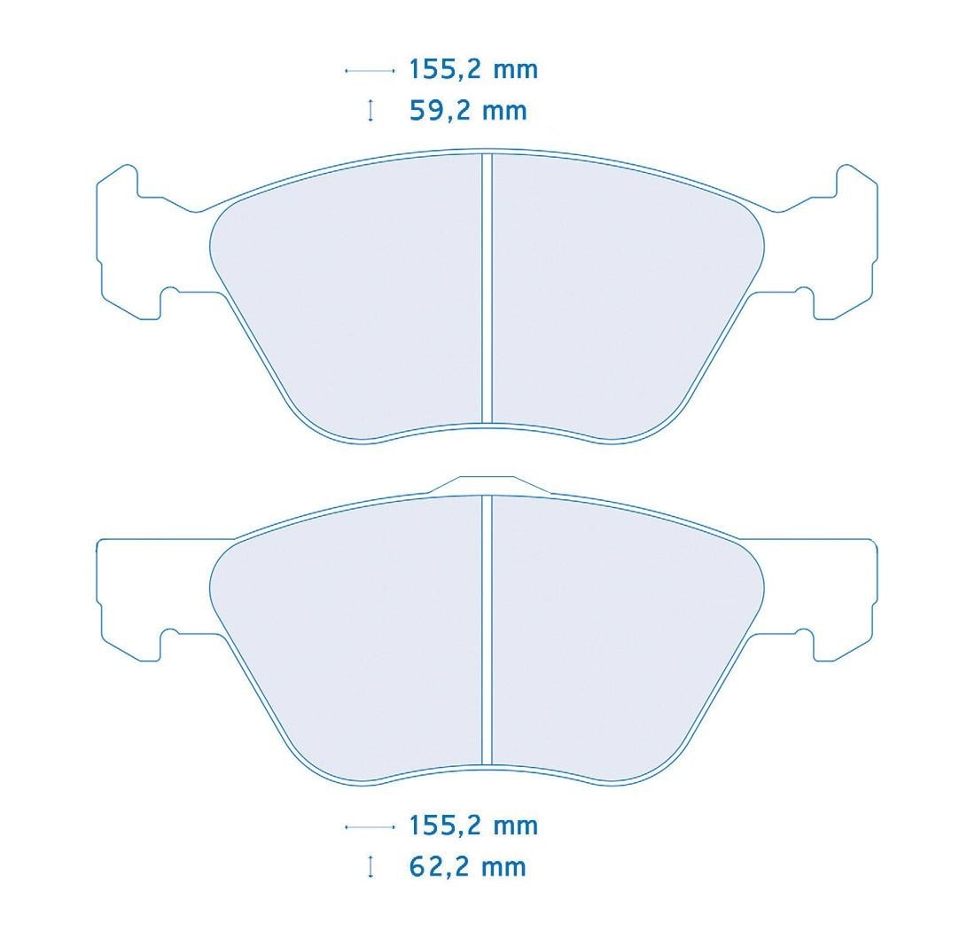 Set de 4 pastillas de freno - Carbone Lorraine