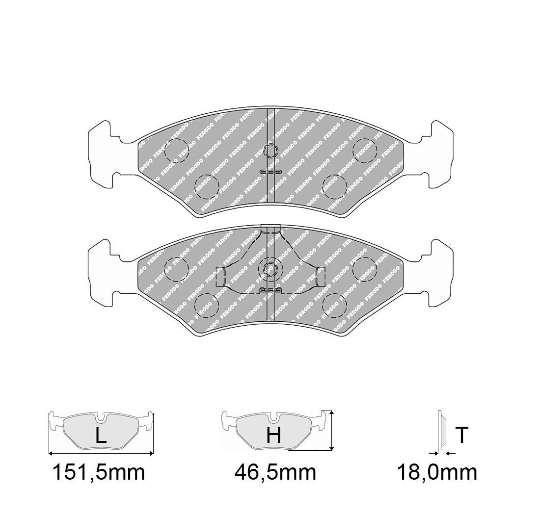 4 brake pads set - FERODO