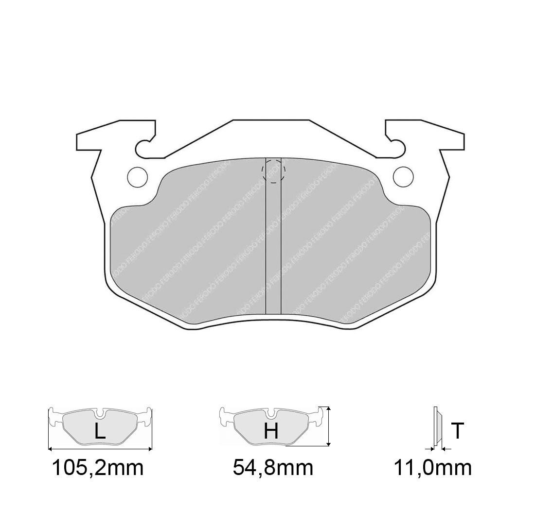 4 brake pads set - FERODO