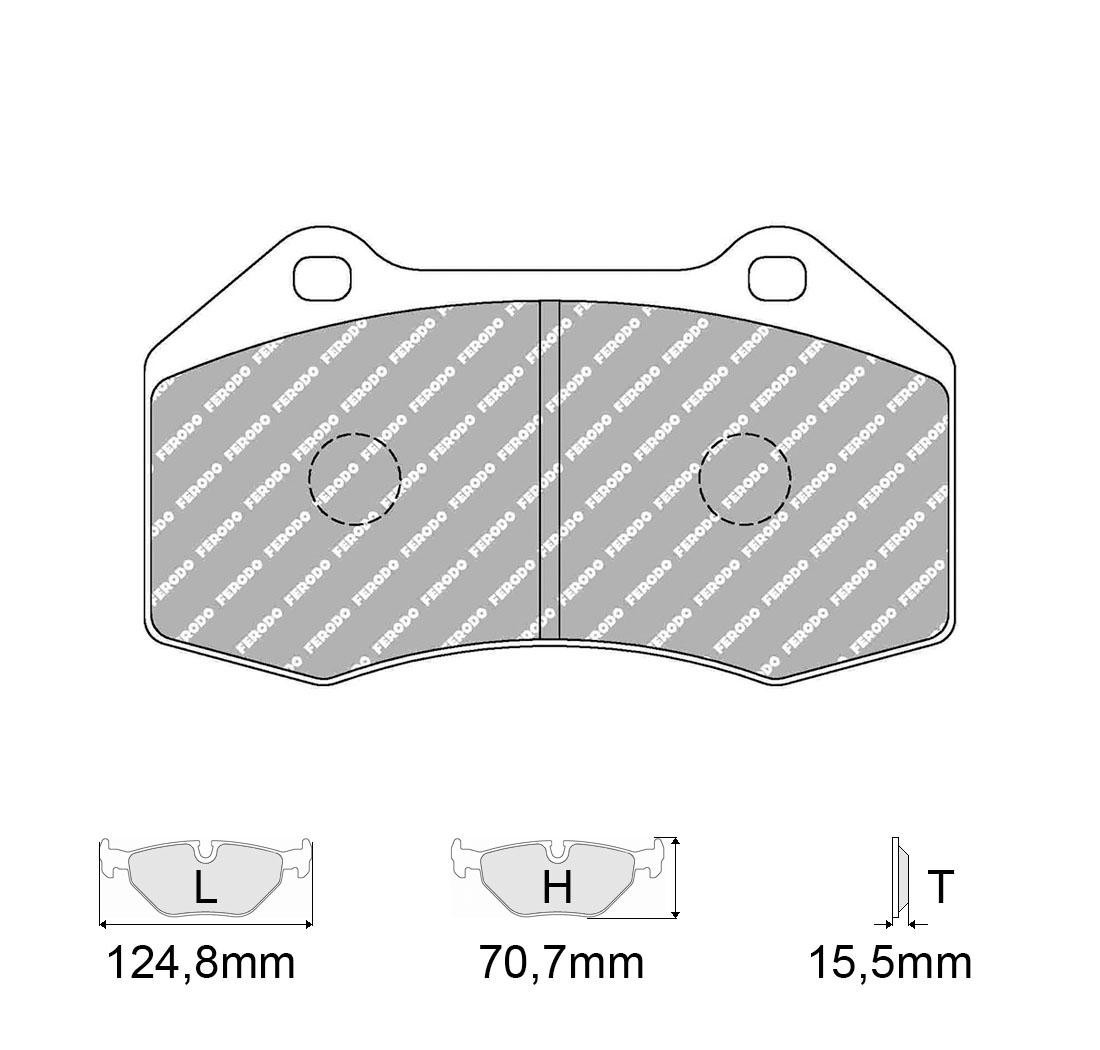 Lot de 4 plaquettes de frein FERODO