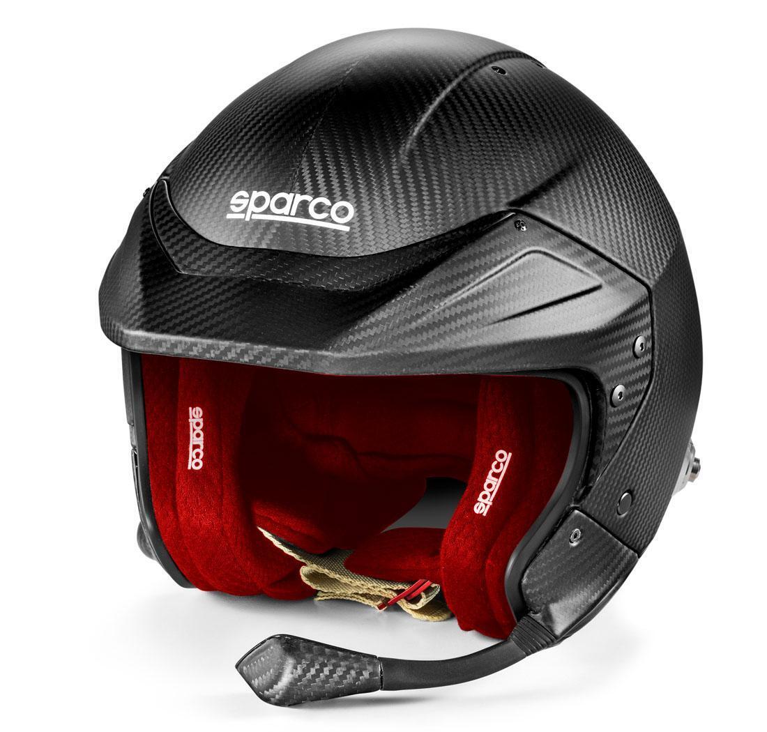 Casco FLUX RJ-i CARBON de Sparco - talla L (60), negro interior rojo
