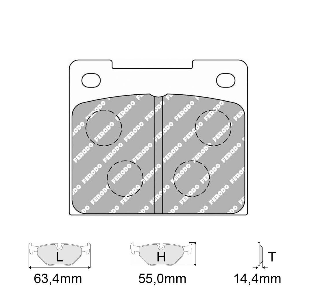 4 brake pads set - FERODO