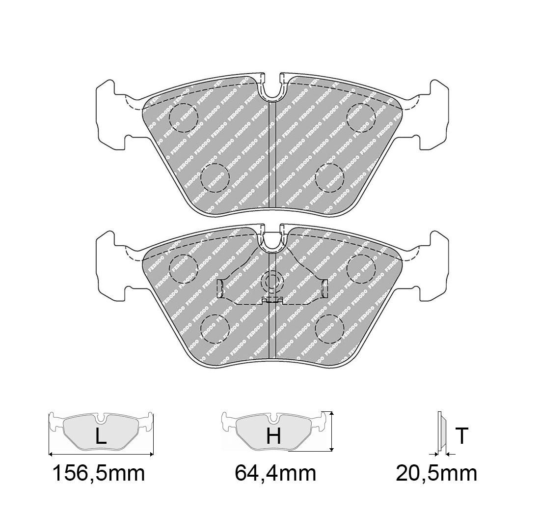 4 brake pads set - FERODO
