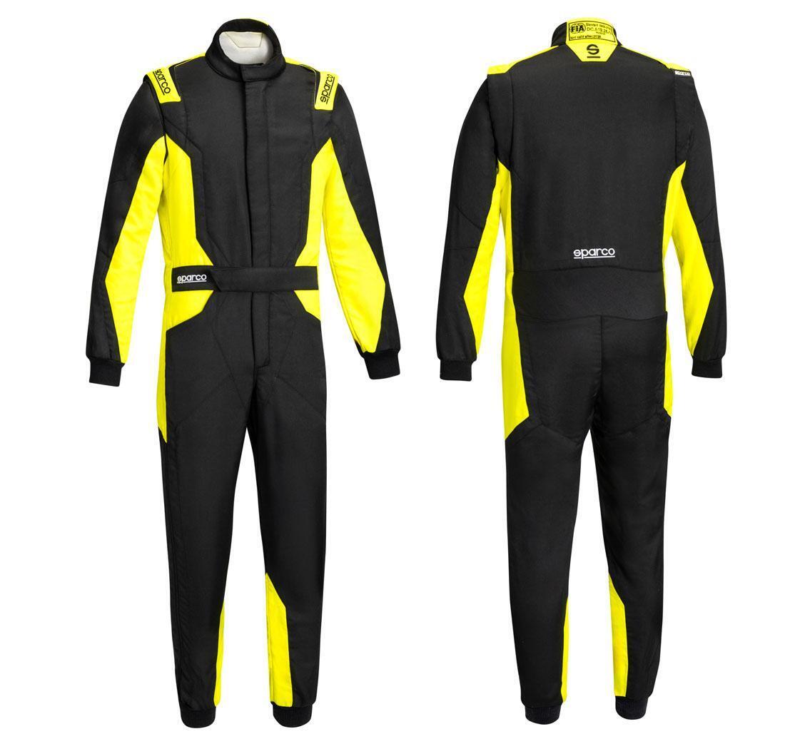 Sparco SPRINT ADVANCED race suit - black/fluo yellow - Size 48