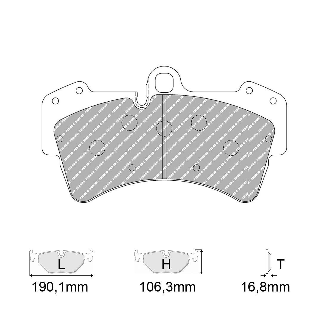 4 brake pads set - FERODO