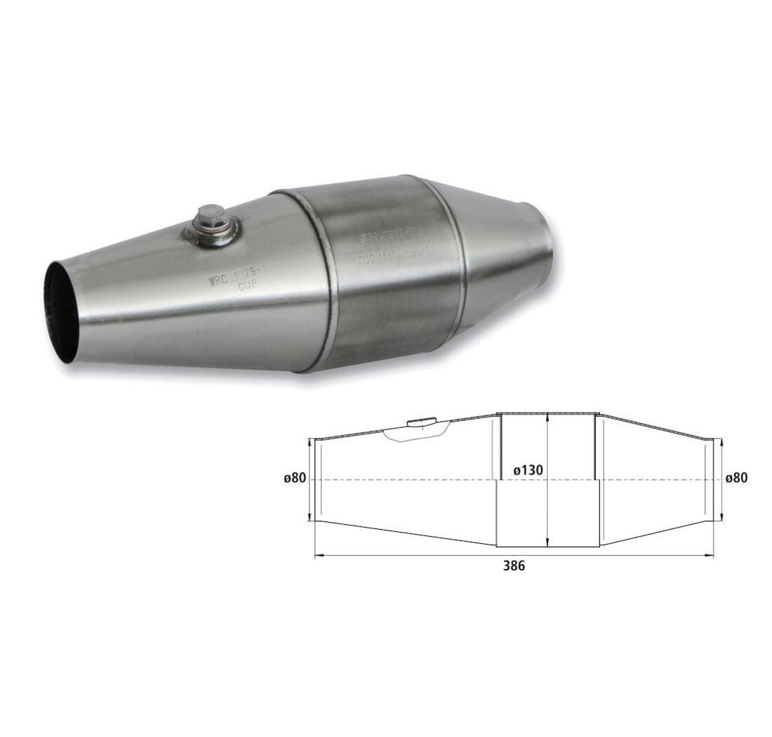 Motorsport Cup Series Catalytic Converter - Pipe Ø 80 mm