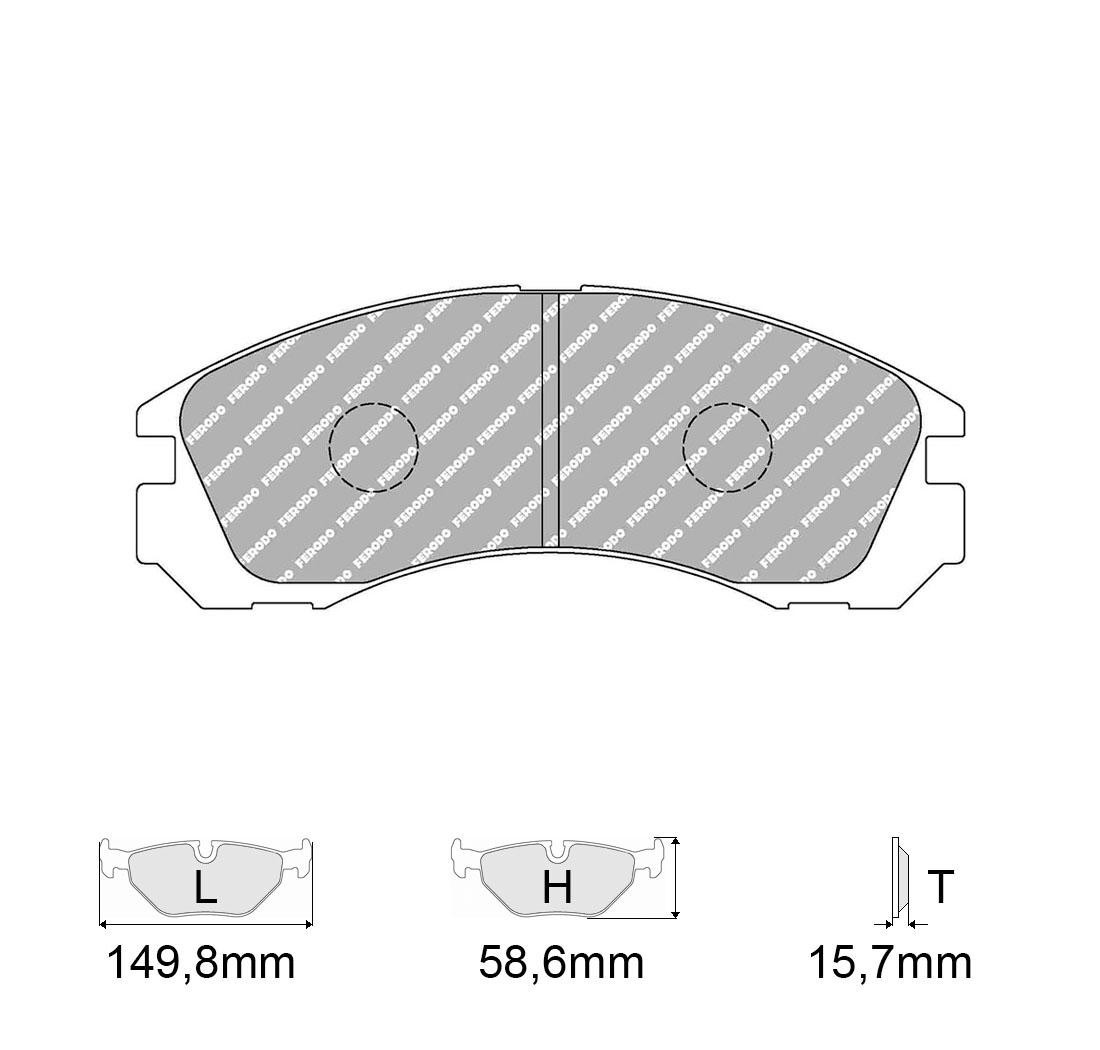 4 brake pads set - FERODO