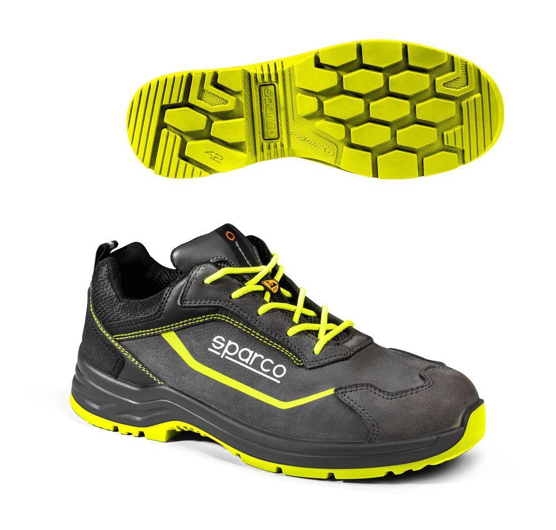 Zapato de seguridad Sparco INDY NUBUCK CONOR Gris amarillo fluo - 44