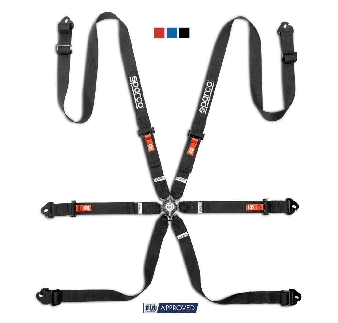 Arnés FIA de 6 puntos Sparco COMPETITION H-2 PU negro