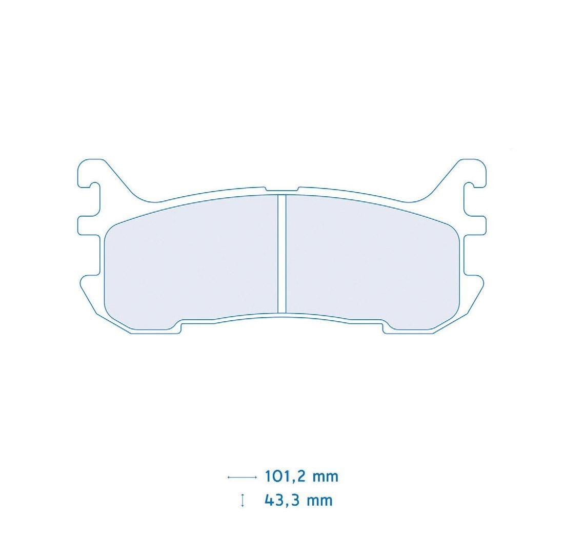 Plaquettes de frein CARBONE LORRAINE Modèle FCP1012