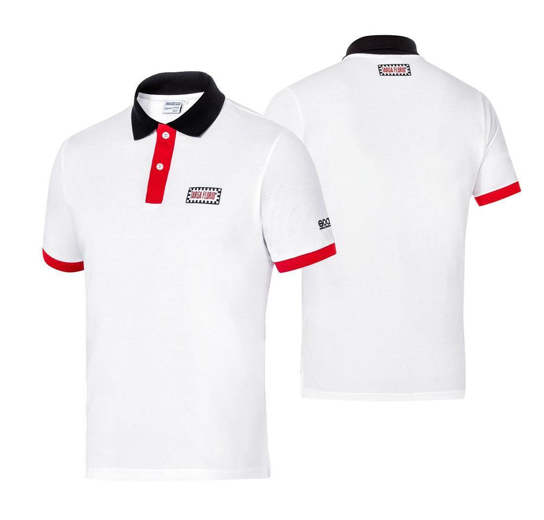 Polo TARGA FLORIO P1 Sparco - white/red - L