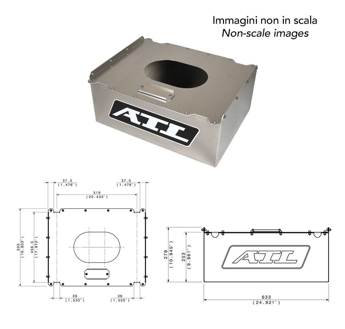 Contenedor aluminio depósito gasolina CN-AA-070 de ATL (60 litros)