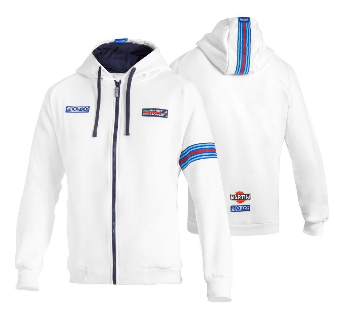 Full zip sweatshirt Sparco Martini Racing - white - L