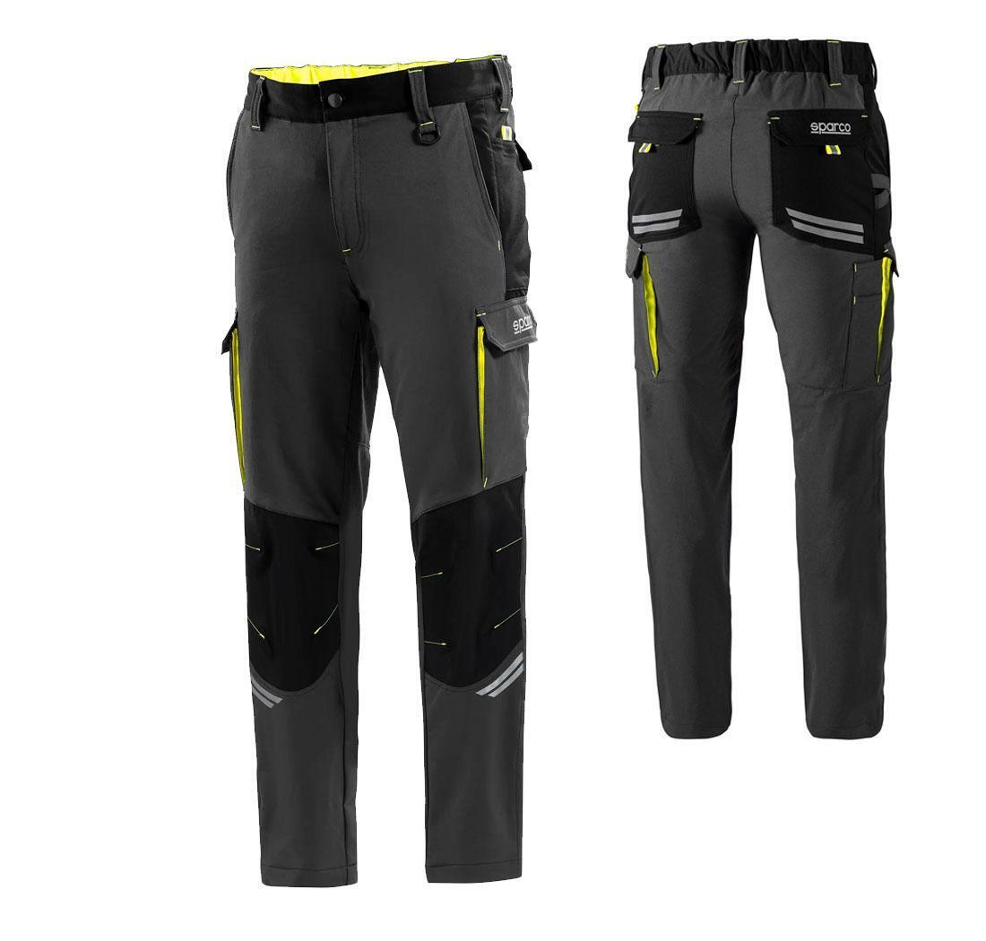 TECH TROUSERS Oregon - gris/amarillo fluo L