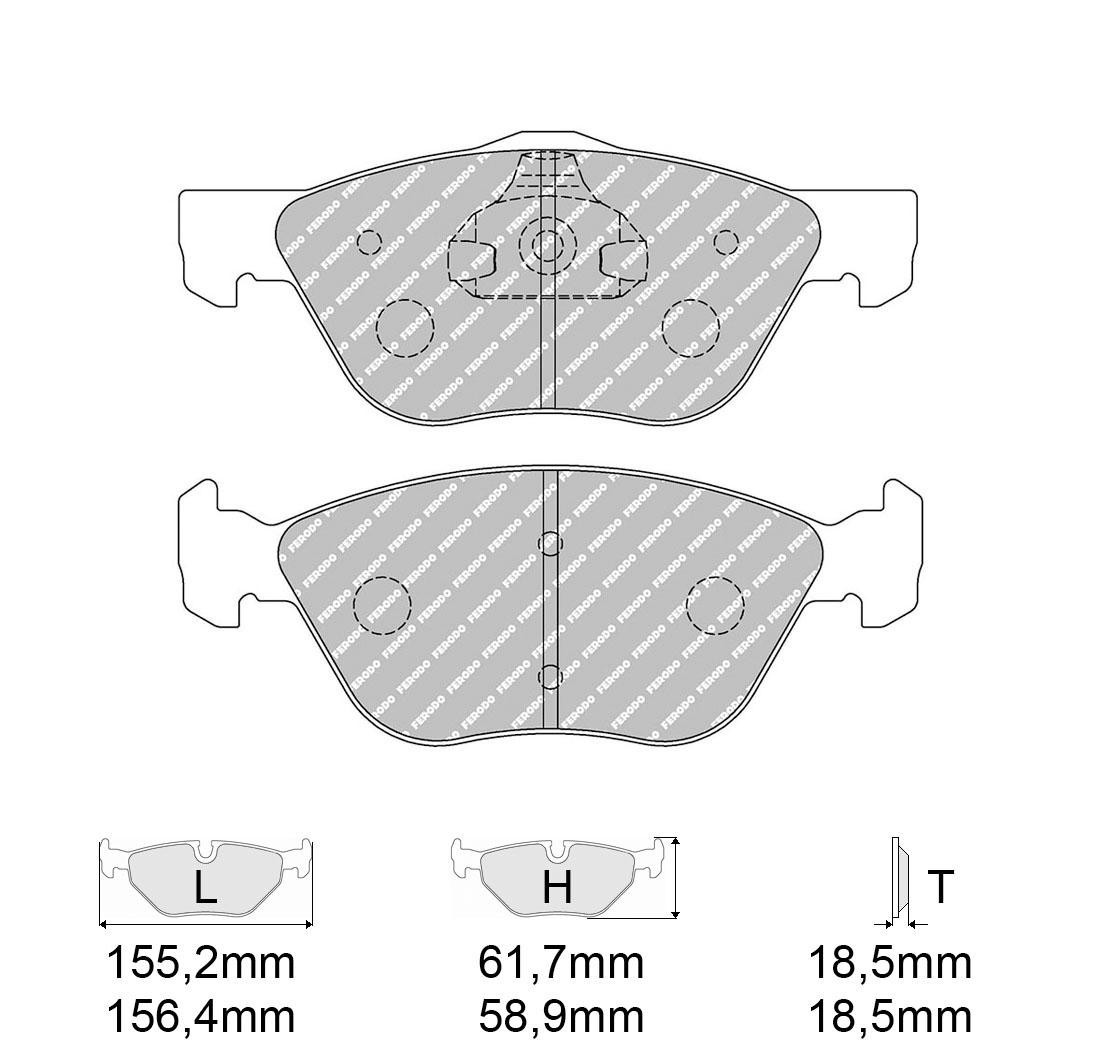 Plaquettes de frein FERODO Modèle FCP1052