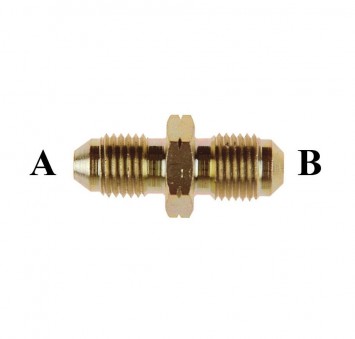 Straight male-male JIC-Metric convex adaptor