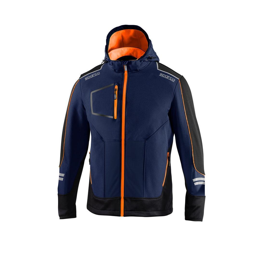Softshell TECH York - azul marino/naranja fluo XS