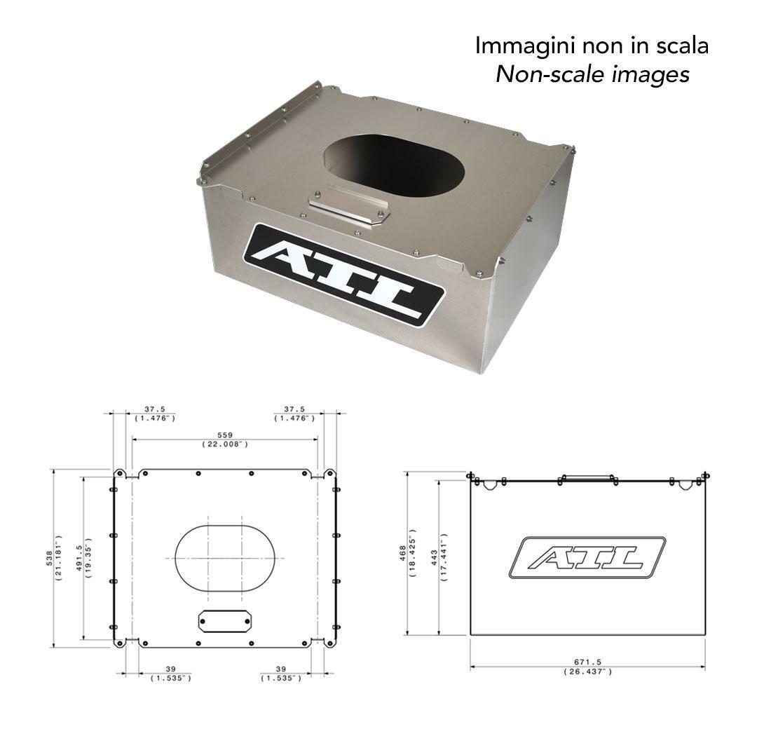 Contenedor aluminio depósito gasolina CN-AA-140 de ATL (120 litros)