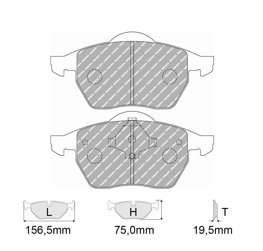 4 brake pads set - FERODO
