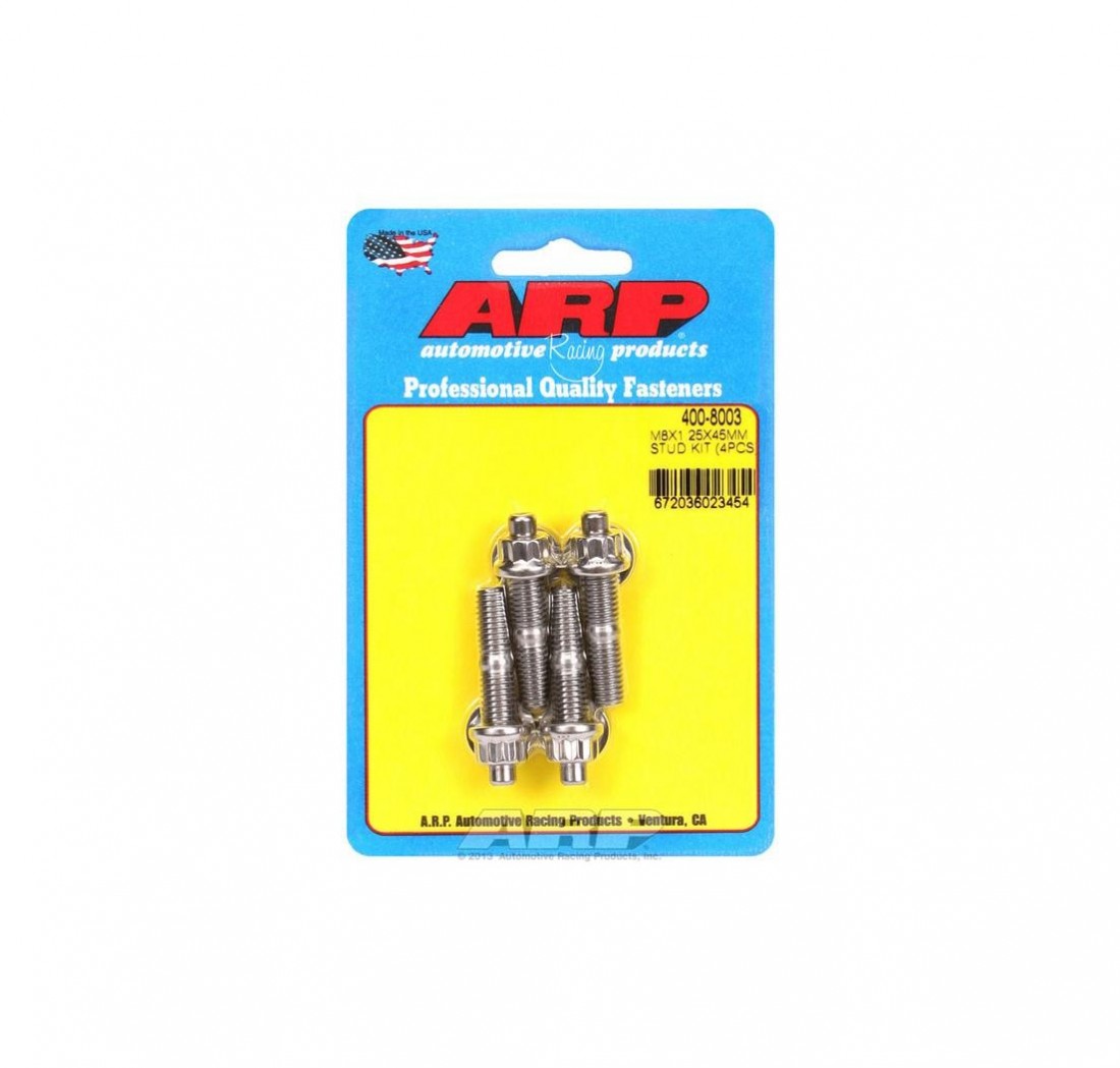 M8 X 1.25 X 45MM broached stud kit - 4PCS