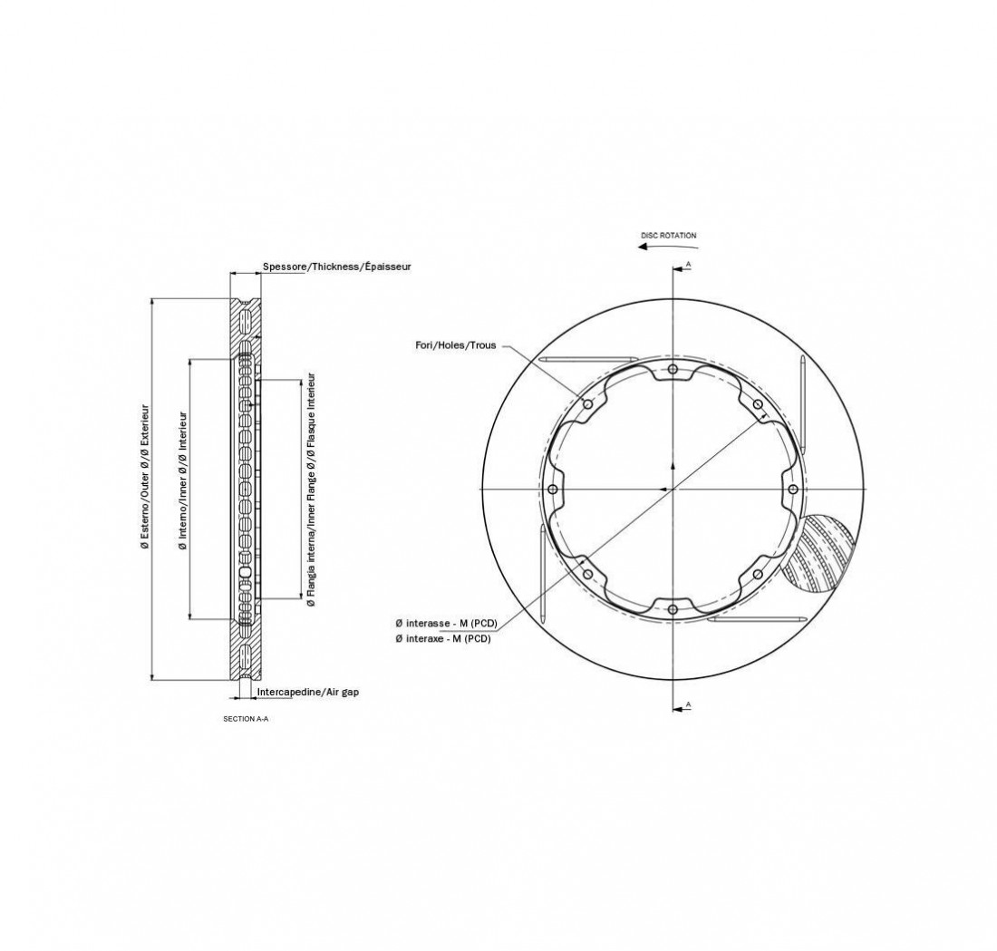 Disques Ventilés AP RACING Disques Ventilés
