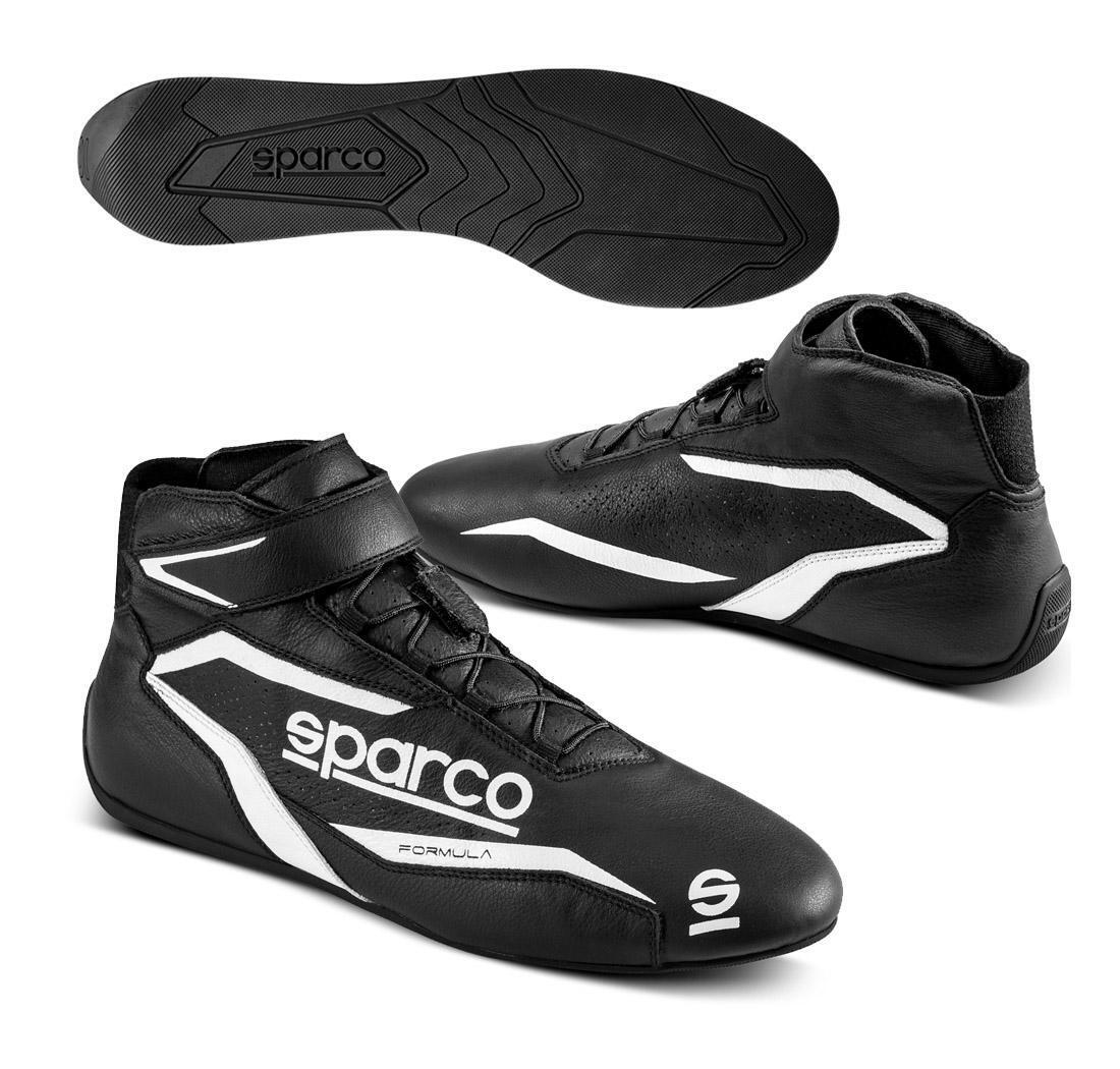 Botas FORMULA de Sparco, negro/blanco, número 37