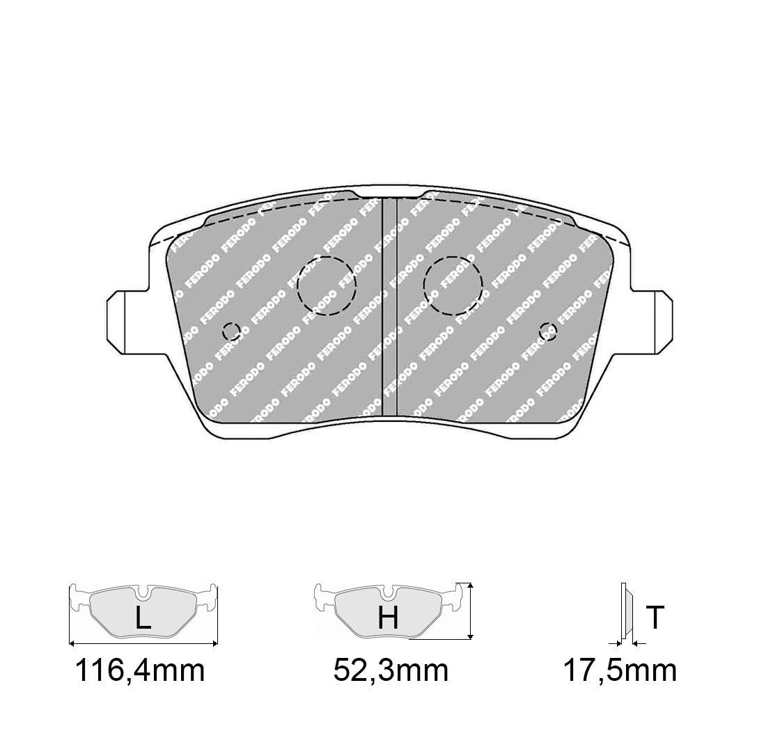 Plaquettes de frein FERODO Modèle FCP1617