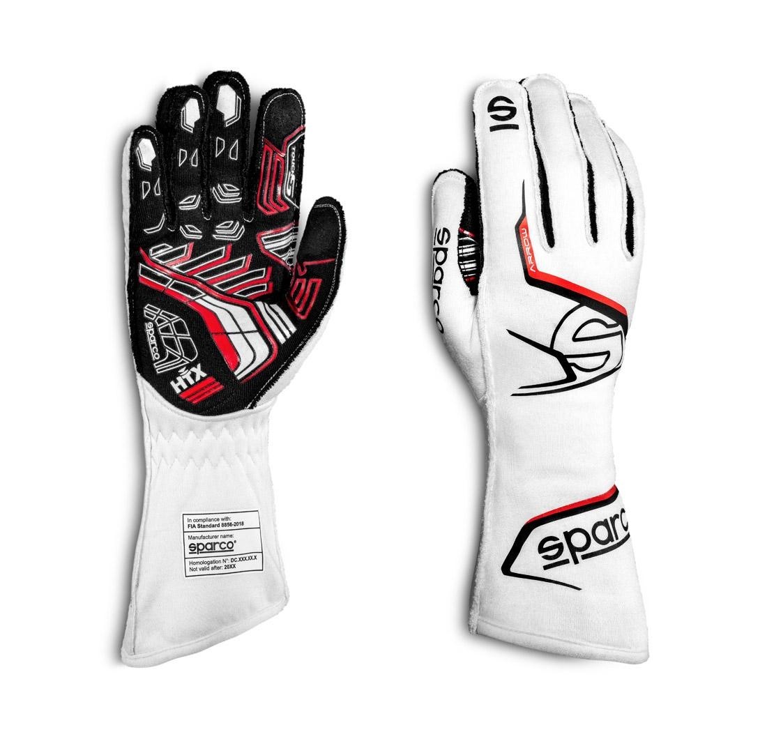 white racing gloves