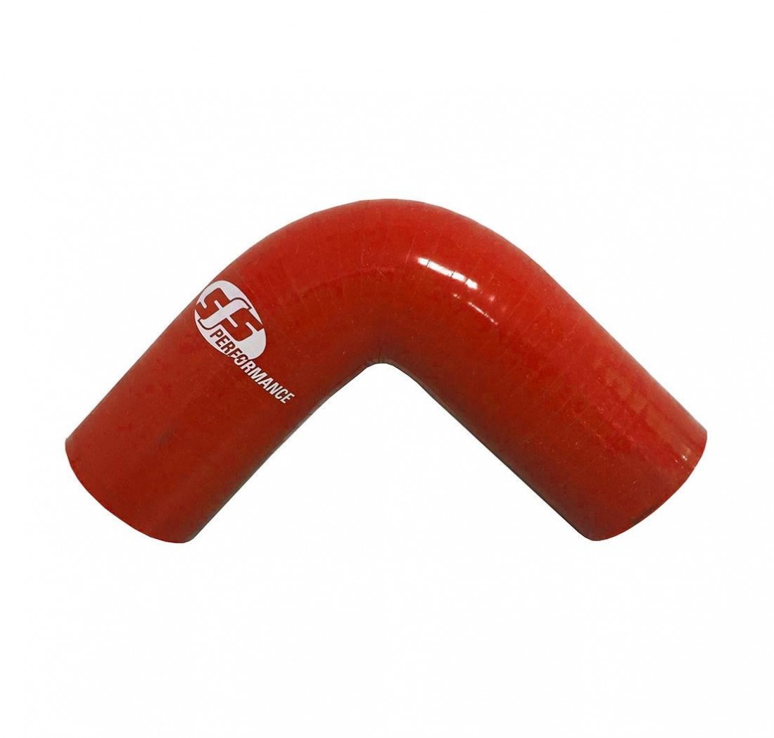 Codo de silicona 90°, Ø 102mm, largo de 152mm, 4 capas, rojo