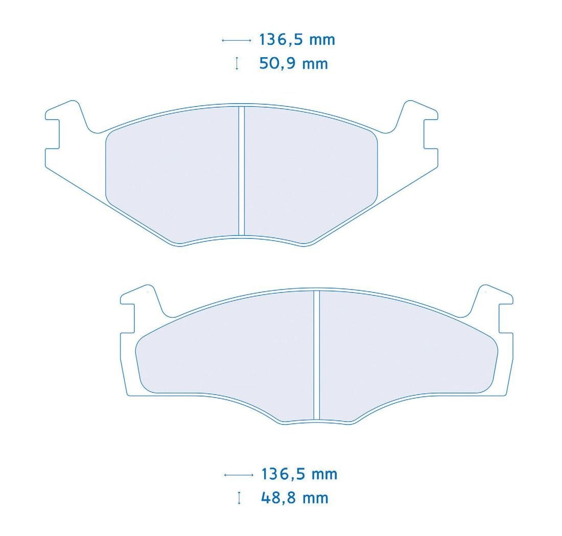 Set de 4 pastillas de freno - Carbone Lorraine