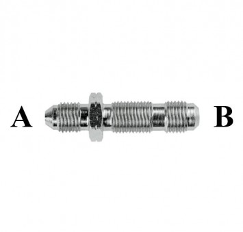 Straight bulkhead male-male JIC-Metric convex adaptor