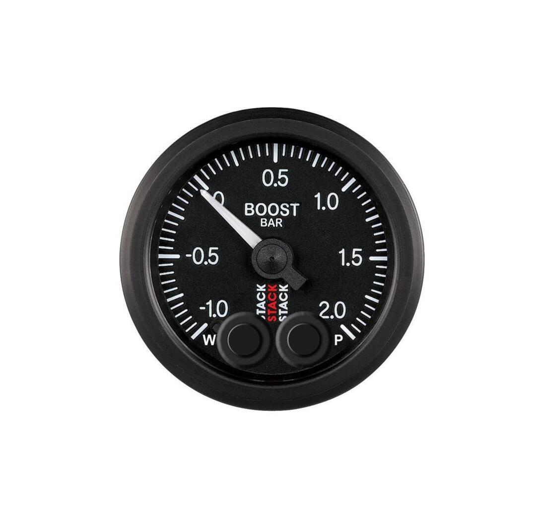 Manomètre STACK PRO CONTROL pression de turbo (-1.0+2.0 bar) - noir