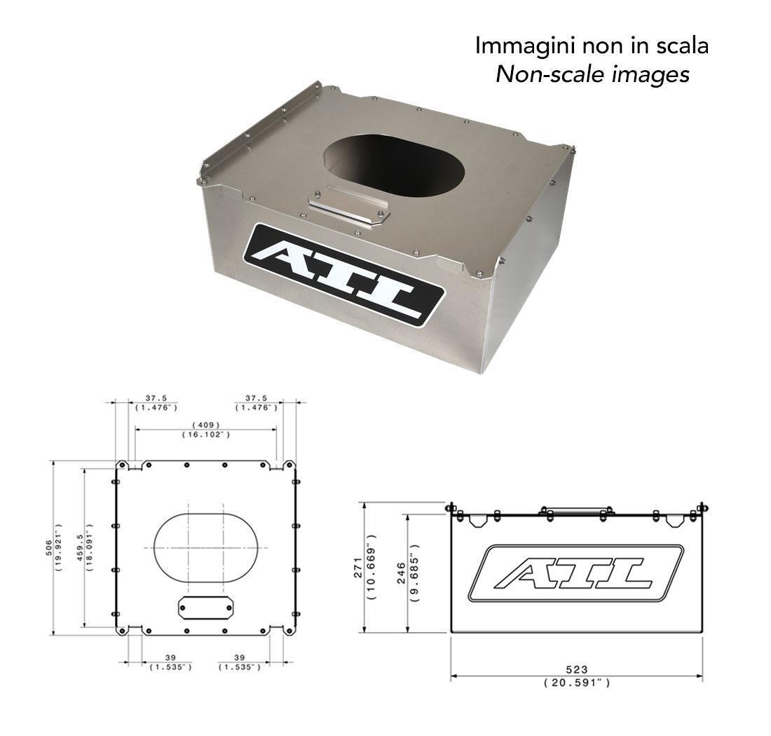 Contenedor aluminio depósito gasolina CN-AA-060 de ATL (45 litros)