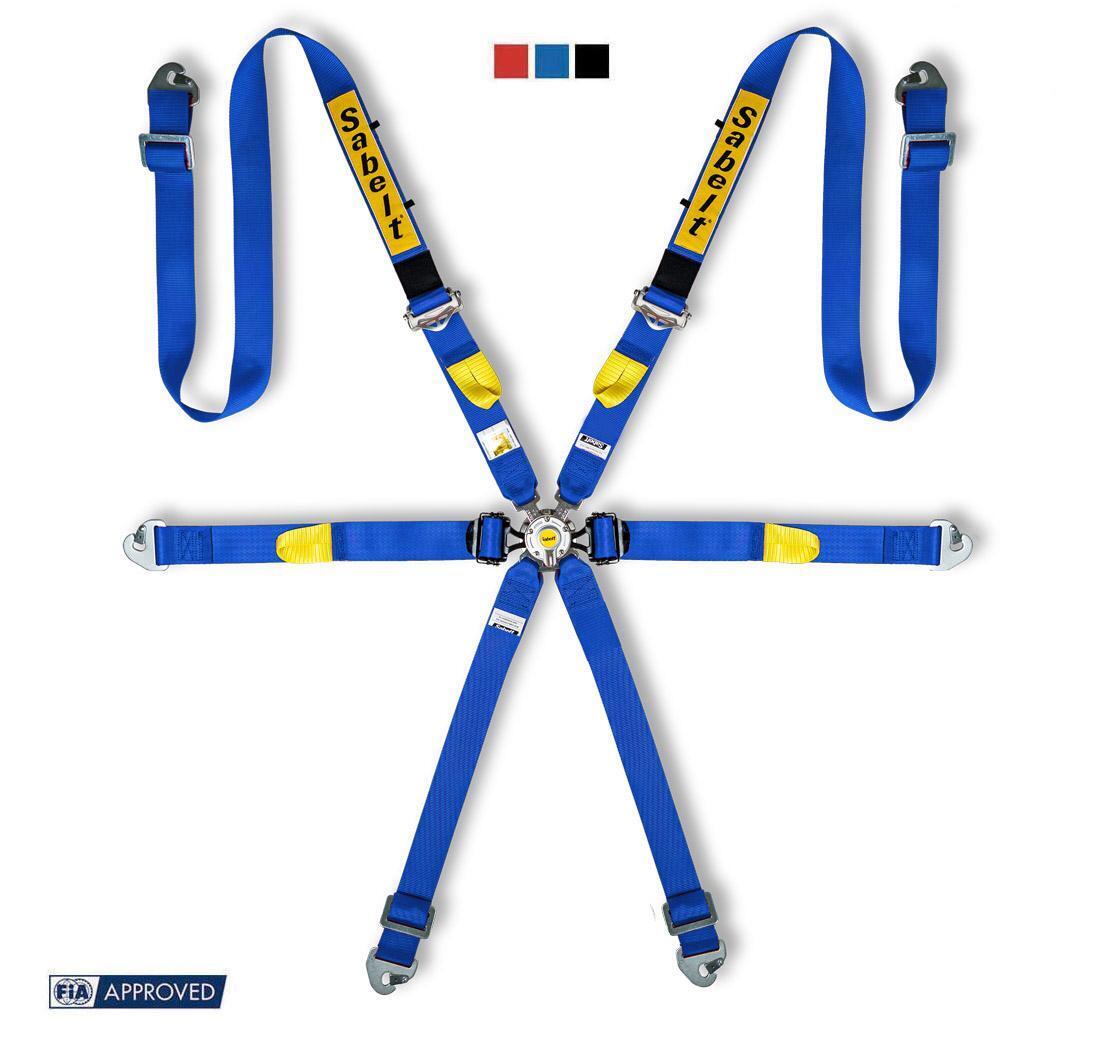 Arnés FIA Saloon de 6 puntos Sabelt SILVER ENDURO, azul, 2\