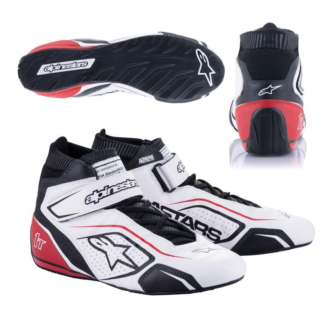 Bottines Alpinestars TECH 1-T v3 blanc/noir/rouge - Taille 37