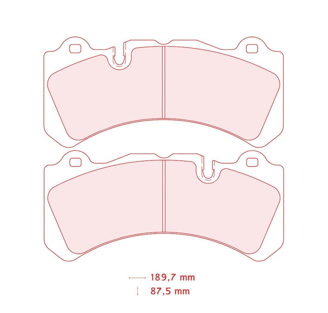 Set de 4 pastillas de freno - Carbone Lorraine