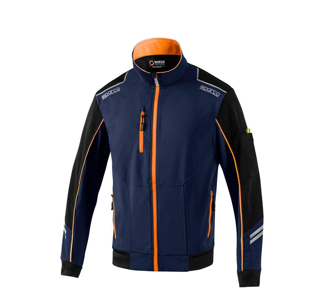 Chaqueta corta viento TECH LIGHT-SHELL Austin - azul marino/naranja fluo L