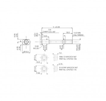 KIT DE ESPÁRRAGOS-0,312UNF x 40,0