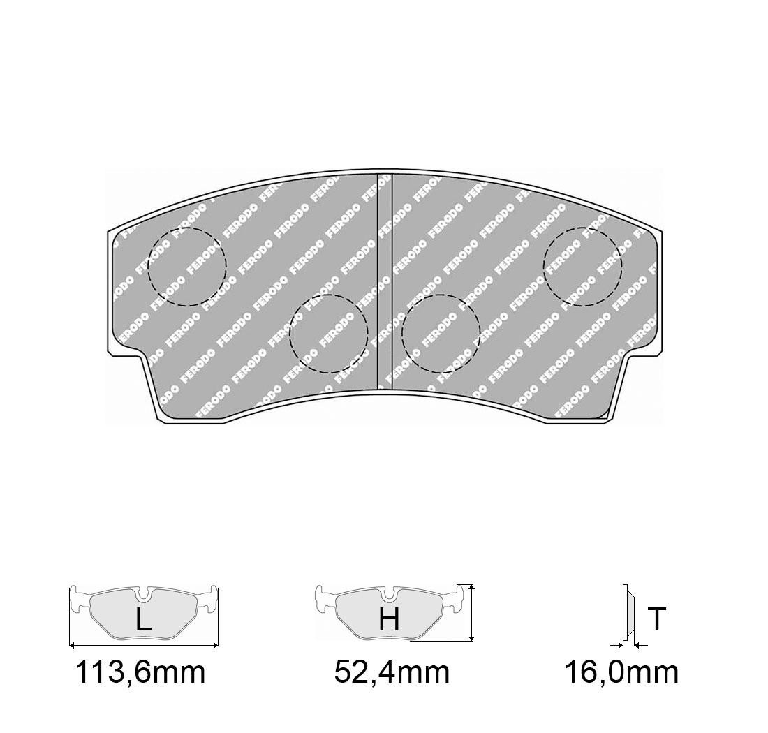 Lot de 4 plaquettes de frein FERODO