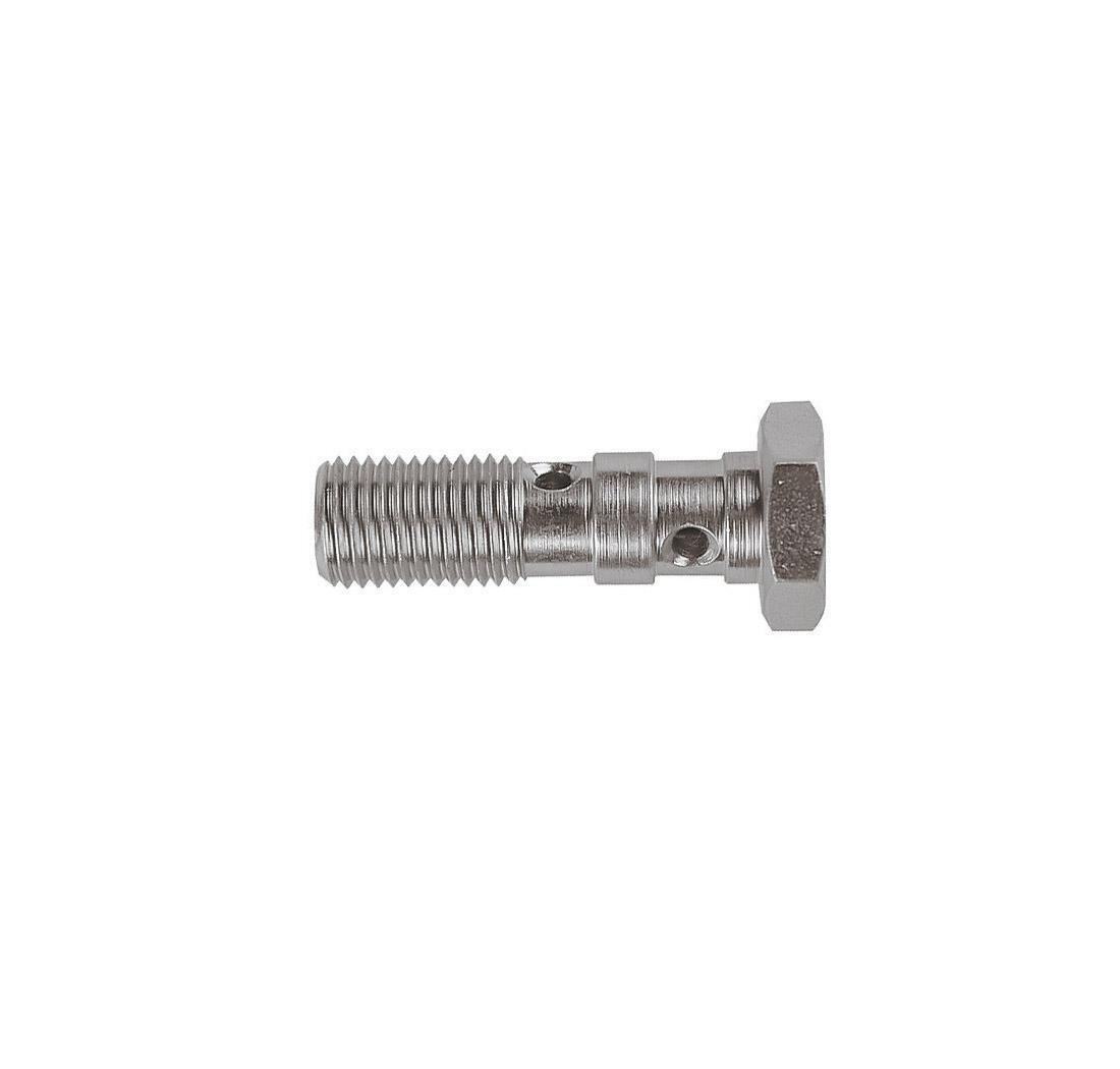 Bullone occhiello doppio cromato - JIC 7/16 x 24