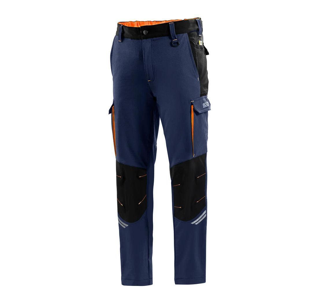 TECH TROUSERS Oregon - azul marino/naranja fluo L