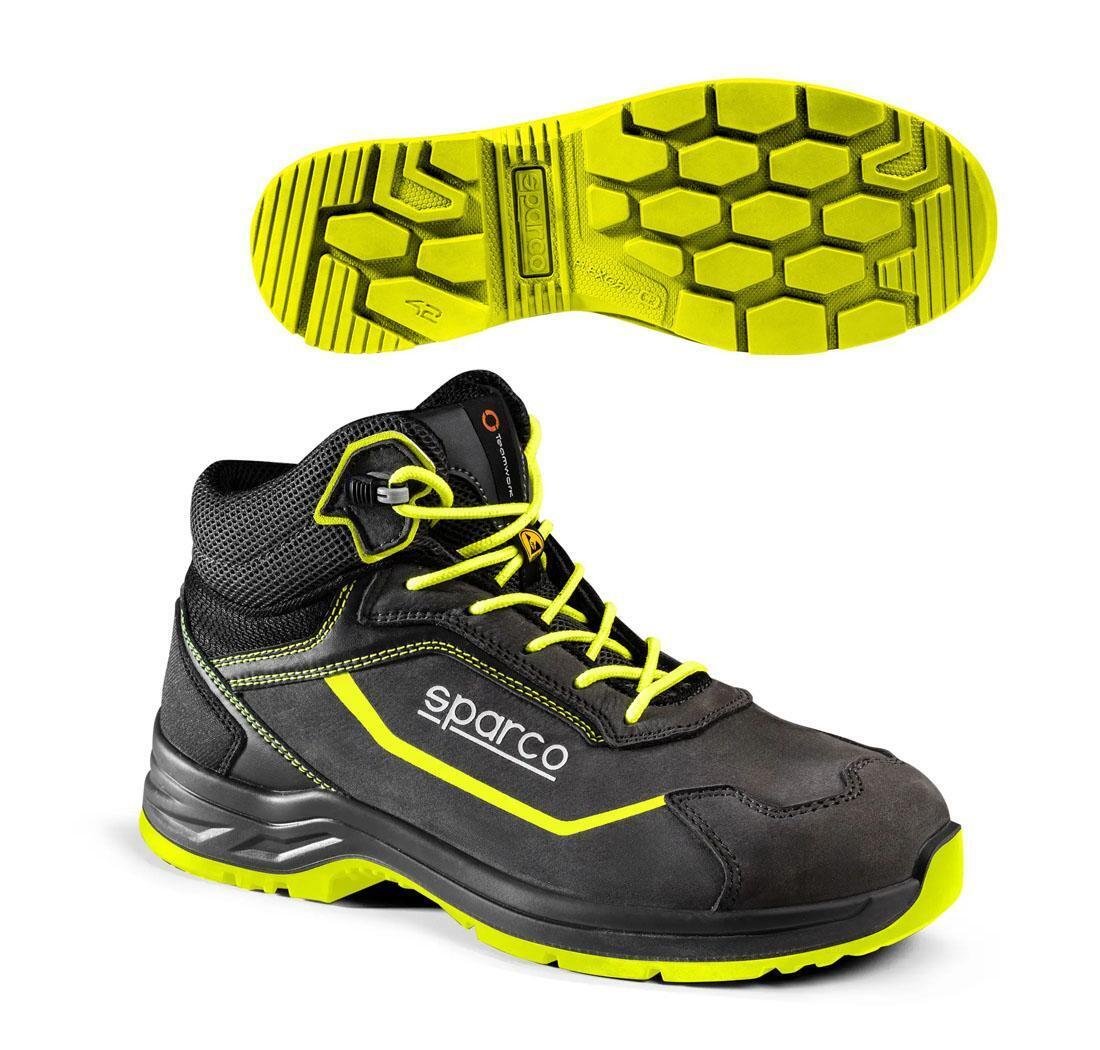 Zapato de seguridad Sparco INDY NUBUCK YURI Gris amarillo fluo - 39