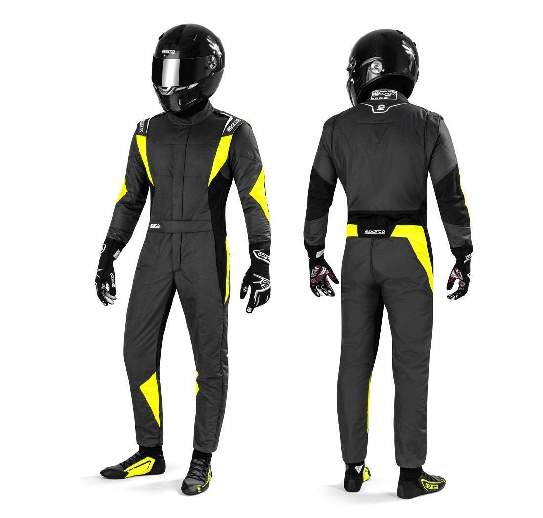 Mono SUPERLEGGERA 2022 de Sparco, gris/amarillo fluo talla 48