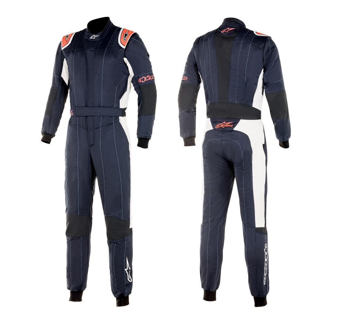 Mono Alpinestars GP TECH v3 azul marino/rojo fluo - Talla 44