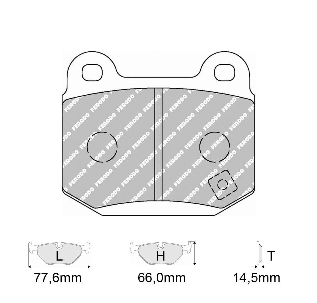 4 brake pads set - FERODO