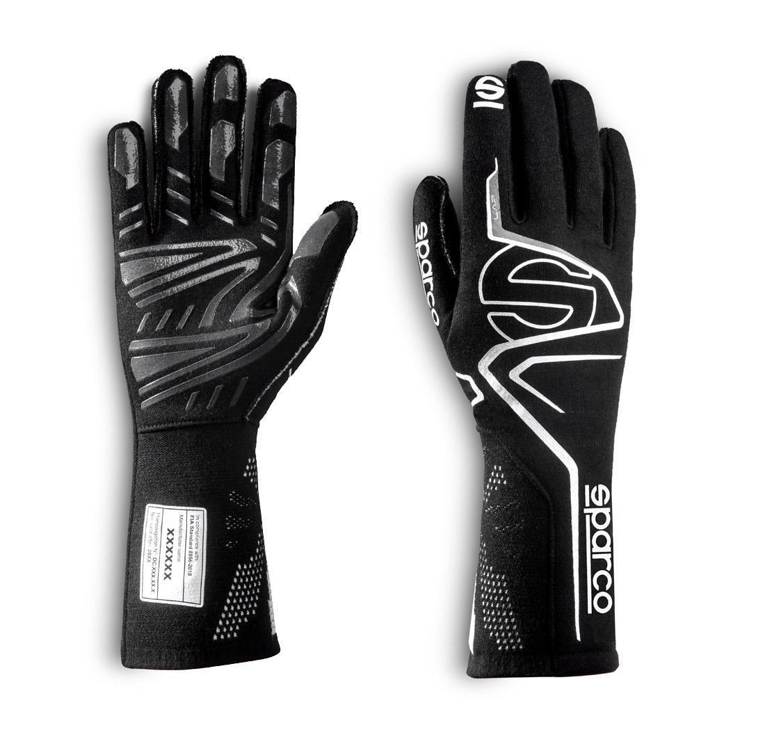 Guantes Sparco LAP 2022 negro/blanco - tamaño 07