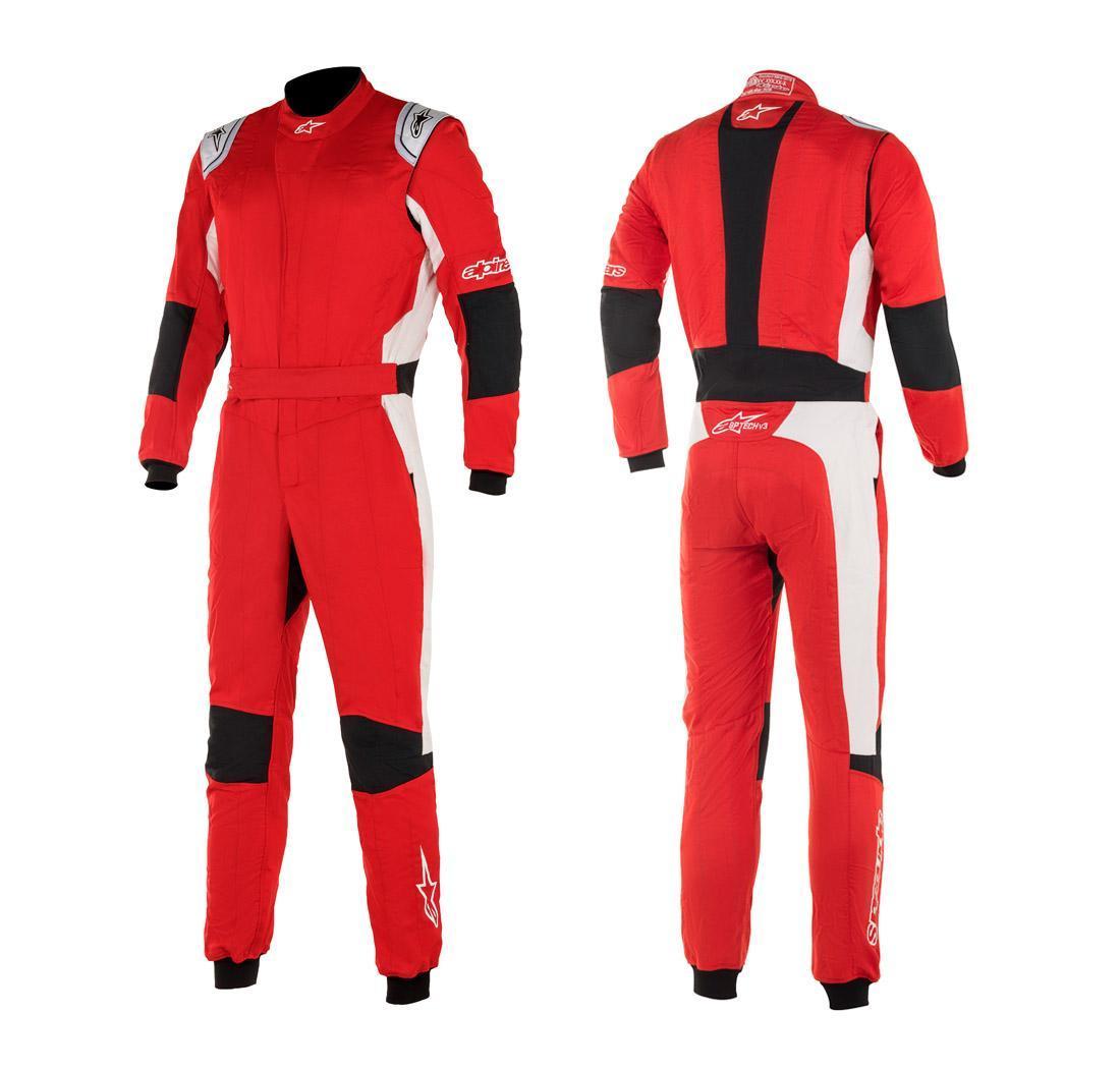 Combinaison pilote Alpinestars GP TECH v3 rouge/blanc - Taille 44