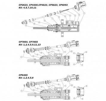 Kit réparation - Maîtres cylindres et accessoires - Freinage - Gieffe Racing