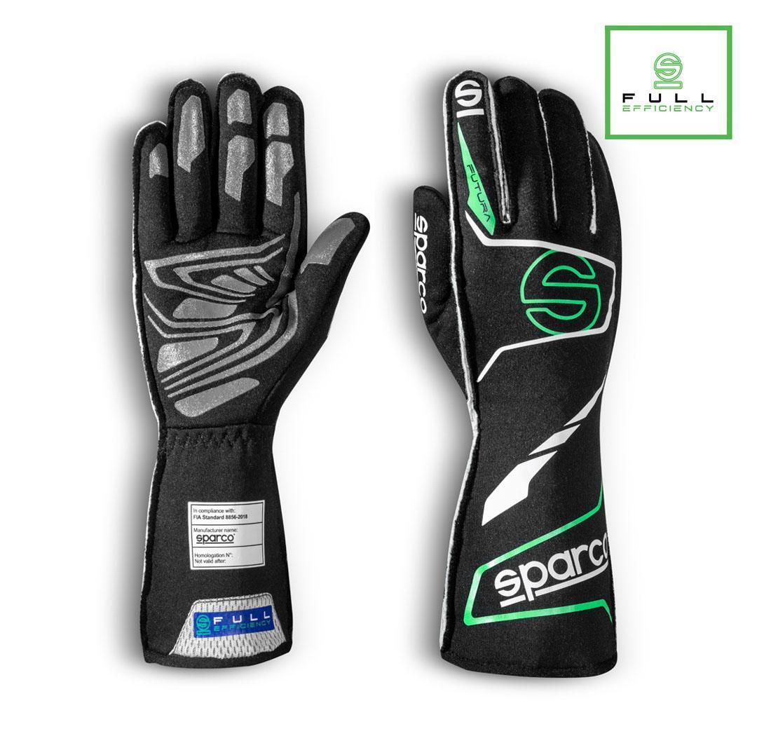 Guantes Sparco ARROW negro/verde fluo - tamaño 08