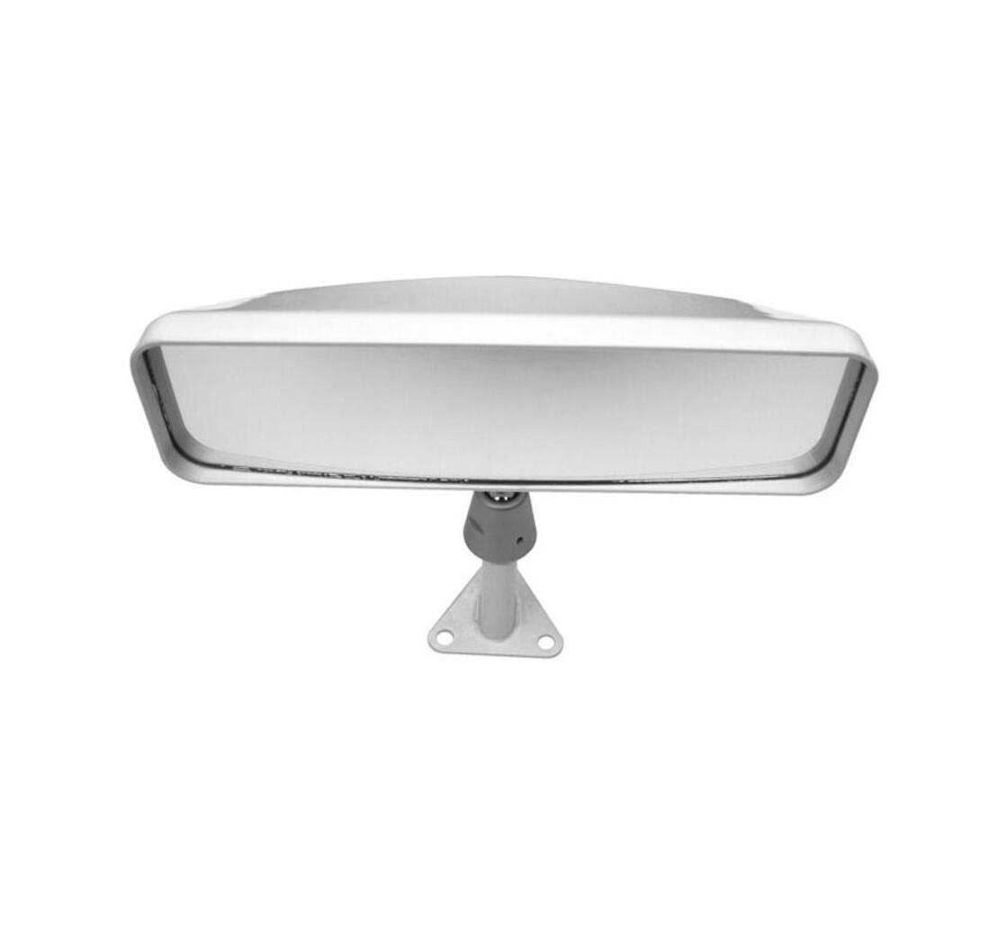 Sportscar Mirror - Centre Mount - Convex - White - 50mm Stem